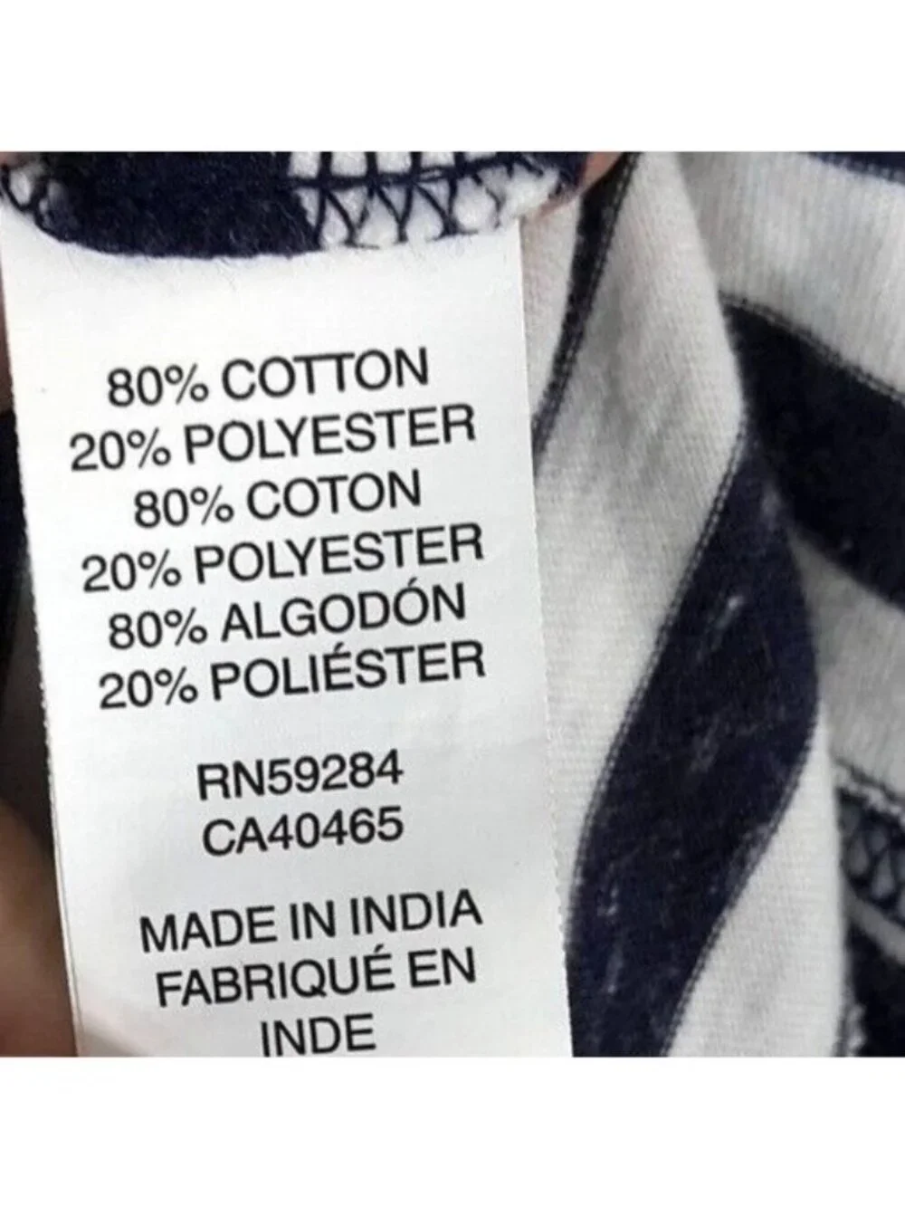 Children's Place Boys Striped Shirt Blue White Large Long Sleeve Pullover Crew
